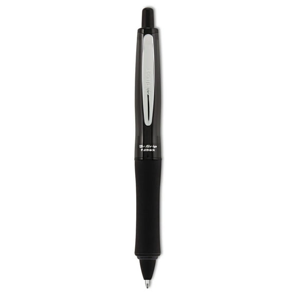 Pilot Dr. Grip Center of Gravity Retractable Ballpoint Pens Medium Pen Point - 1 mm Pen Point Size - Rectangle Pen Point Style - Refillable - Retractable - Black - Black Barrel - 1 Each