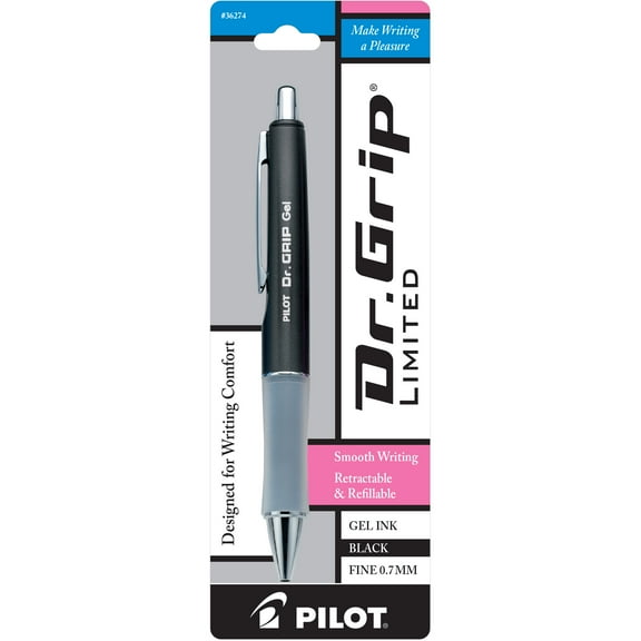 Pilot Dr. Grip Ltd Gel Ink Pens, Fine, Color May Vary, 1 Count
