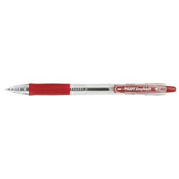 Pilot EasyTouch Retractable Ballpoint Pen, Medium Point Red, 8-COUNT (32222)