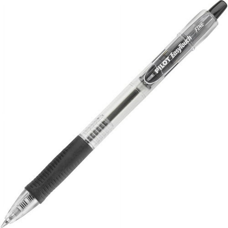 Pilot EasyTouch Retractable Ballpoint Pens Fine Point 0.7 mm Clear Barrel  Black Ink Pack Of 12 - Office Depot