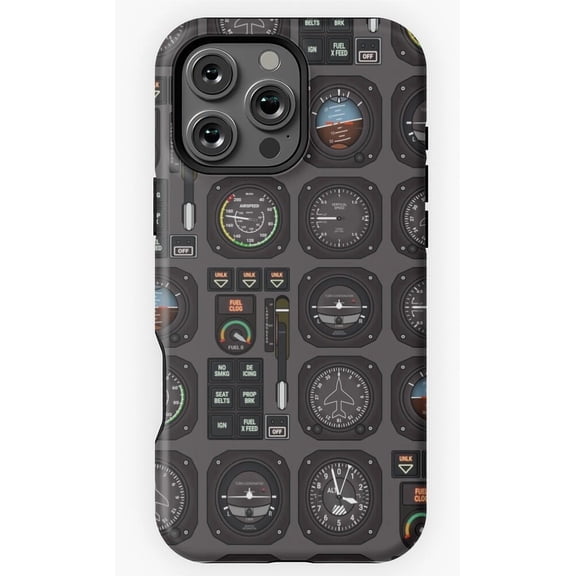 Pilot Flight Instruments Aviation Gift Phone Case for iPhone 11 12 13 14 15 16 17 Pro Max