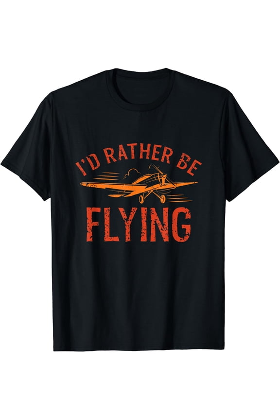 Pilot Flying Aviator Flight Airplane Lovers Aviation T-Shirt Black 2X-Large