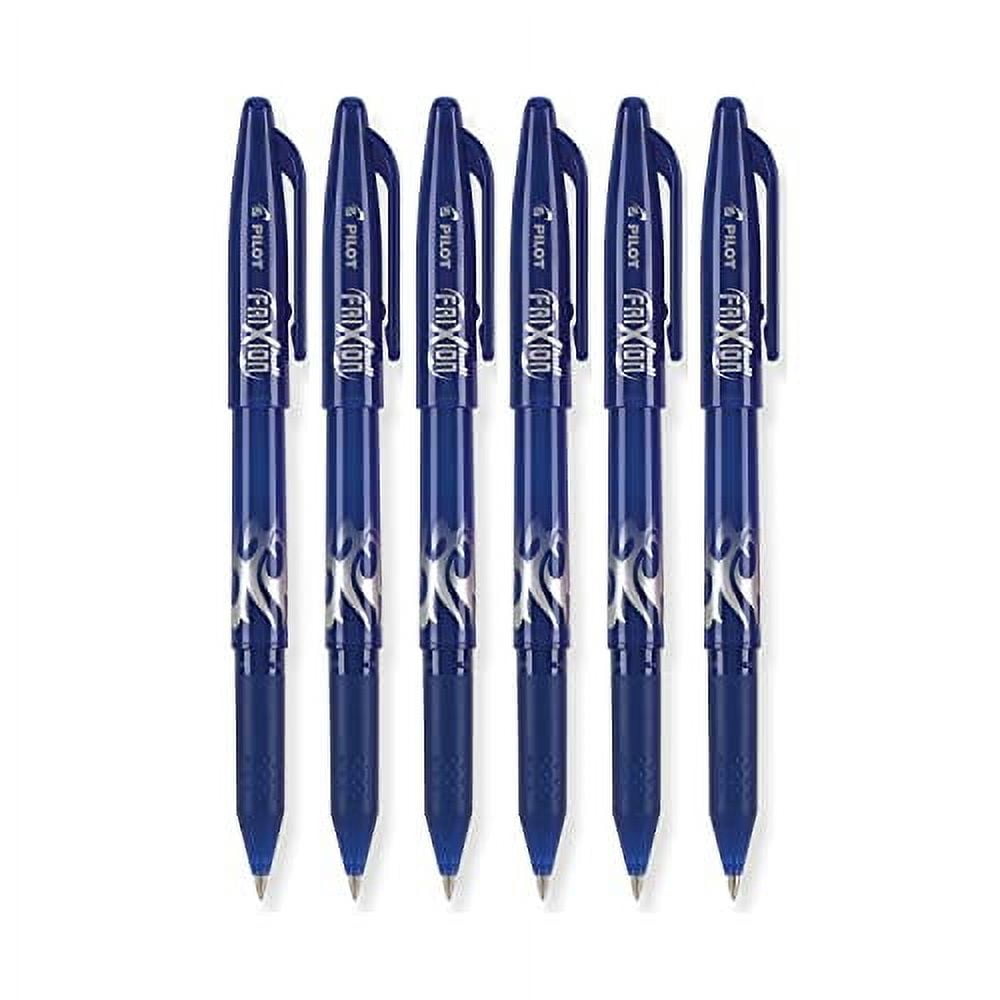 Pilot FriXion Ball 0.7mm Erasable Gel Pens, Fine Point, Blue Ink, Pack Of 6