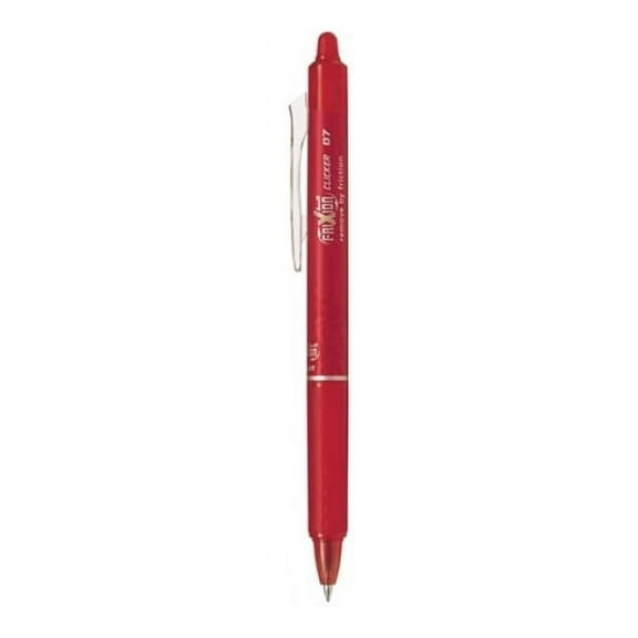 Pilot FriXion Ball Clicker Retractable Erasable Gel Pen, Fine Point, 0.7mm, Red Ink