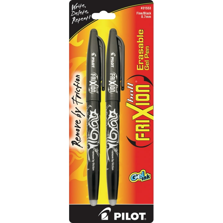 Pilot FriXion Ball Clicker Erasable Extra Fine Point 3/Pkg Black