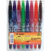 Pilot FriXion Erasable Gel Ink Stick Pens, Fine Point, Assorted Colors, 8 Count