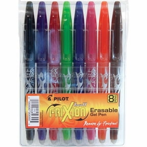 Pilot FriXion Erasable Gel Ink Stick Pens, Fine Point, Assorted Colors, 8 Count