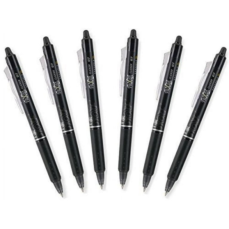Pilot Frixion Clicker Erasable Gel Pens, Fine Point, Black Ink, 3 Count