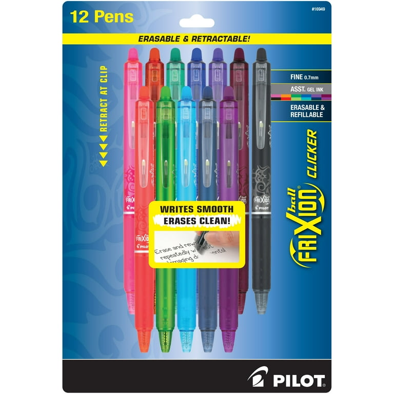 Frixion Pens Frixion 12 Pack Pilot FriXion Clicker Erasable Gel Ink