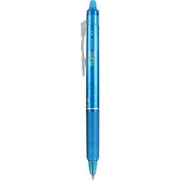 Pilot FriXion Clicker Erasable Gel Pen, 0.7 mm Fine Tip, Turquoise