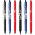thumbnail image 1 of Pilot FriXion Clicker Fine Erasable Retractable Rollerball Pen - 0.7mm Nib - Black, Blue, Red - Blister of 6, 1 of 5