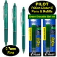 thumbnail image 1 of Pilot FriXion Clicker Pens with Refills, Fine Point, 0.7 mm, Green Ink, 8 Count, 2 Pack, 1 of 5