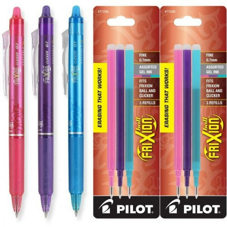 Pilot FriXion Clicker Erasable Gel Pens, Fine Point (0.7 mm), Assorted Ink,  5 Count 323981061 - DroneUp Delivery