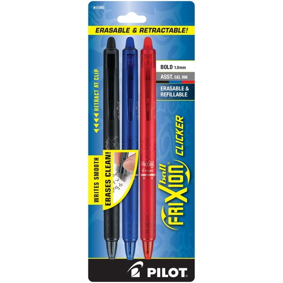 Pilot FriXion Clicker Retractable Erasable Gel Pens