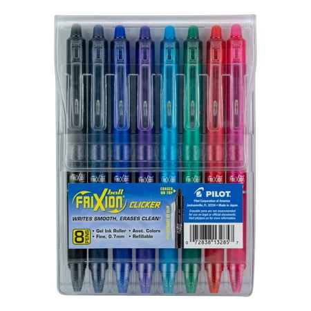 Pilot FriXion Clicker Retractable Gel Ink Pens, Fine Point, 0.7 mm, Assorted, 8 Count Pouch price history and forecast - Pilot 13285