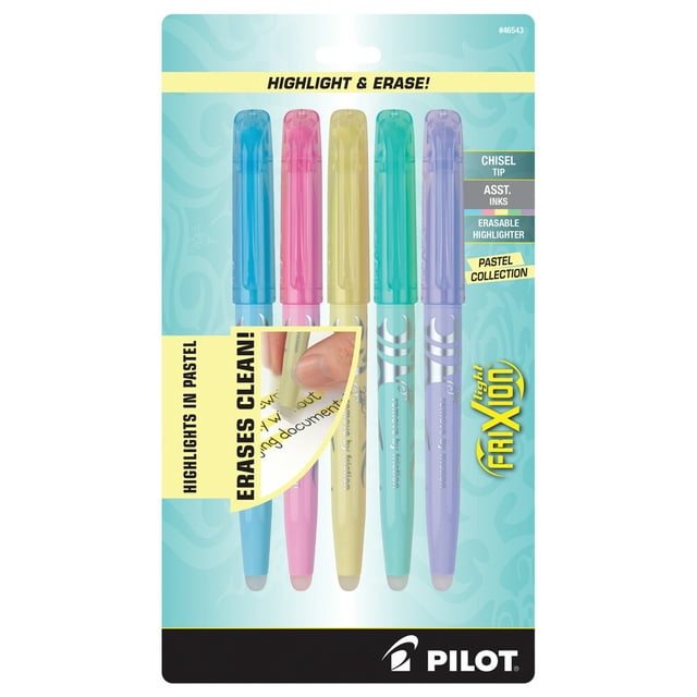 Pilot FriXion Light Erasable Highlighters, 5-Colors
