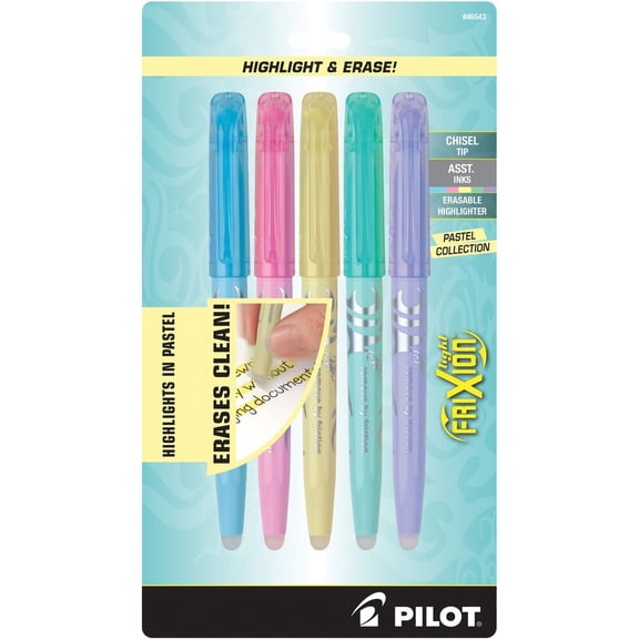 Pilot FriXion Light Erasable Highlighters, 5-Colors