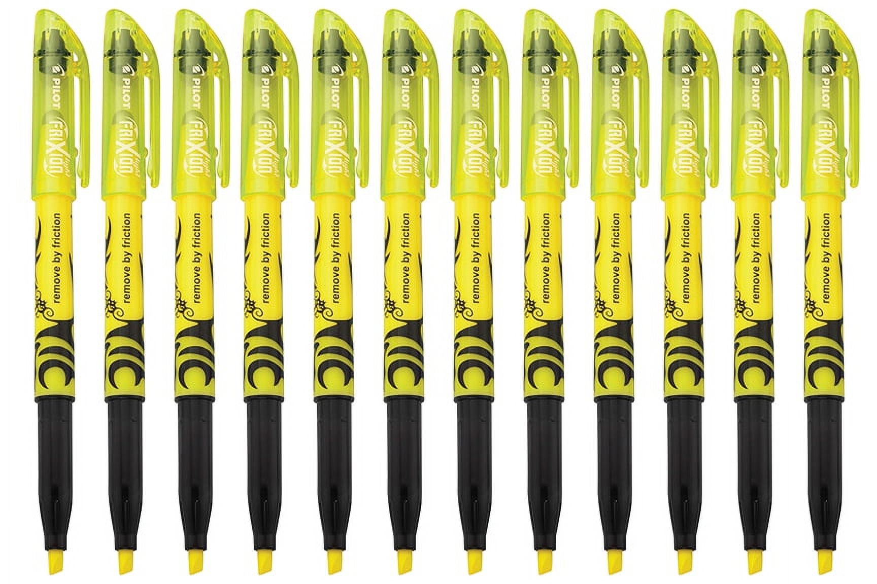 Pilot FriXion Light Erasable Highlighters, Chisel Tip, Yellow Ink, 12