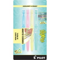 Pilot FriXion Light Pastel Collection Erasable Highlighters, Chisel Tip, Assorted Colors, 4 Count