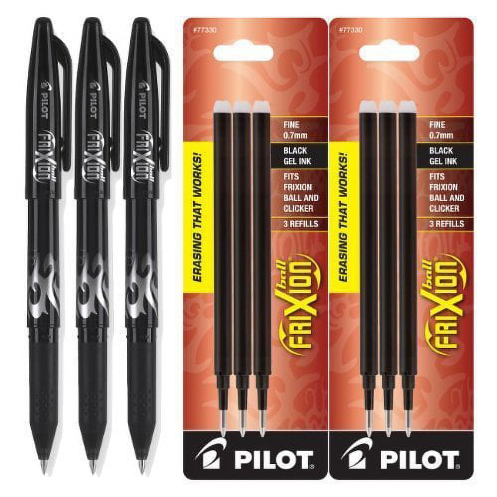 PILOT Frixion Erasable Rollerball Pen 0.7mm Tip -Apricot Orange, Coral  Pink, Wine Red, Pack of 3, Medium
