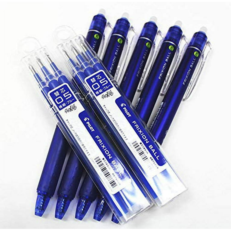 PILOT FriXion Ball LX Erasable, Refillable & Retractable Gel Ink Pen, Fine  Point, Black Barrel, Blue Ink, Single Pen (34450)
