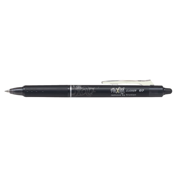Pilot Frixion Clicker 0.7mm Tip Erasable Ink Gel Pen Tattoo Design Black Ink (Pack of 8)
