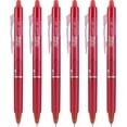 thumbnail image 1 of Pilot FriXion Clicker Erasable Gel Pens, Fine Point (0.7mm), Red Ink, 6-Pack - Refillable, Smooth Writing Pens, 1 of 6
