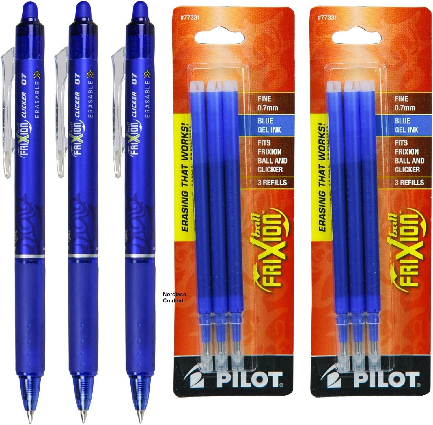 Pilot FriXion Clicker Retractable Erasable Gel Ink Pens, 10 Color Set