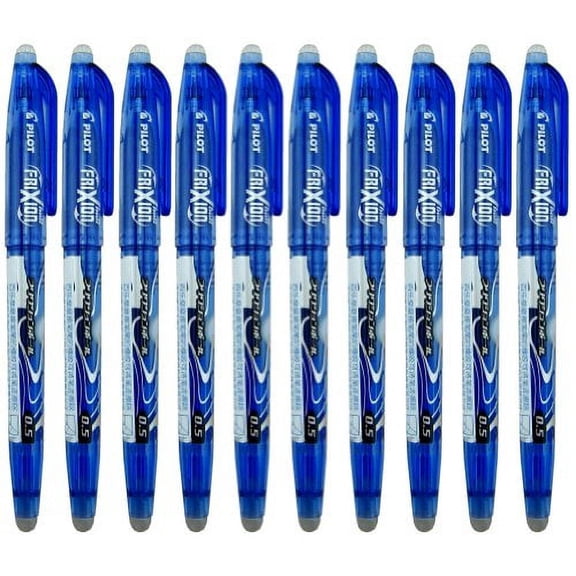 Pilot Frixion Erasable Gel Pen 0.5mm, Extra Fine Blue, 10pcs Box