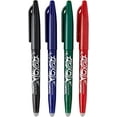 thumbnail image 1 of Pilot Frixion Erasable Rollerball Pen FR7 - 0.7mm Nib - Black, Blue, Red, Green - Pack of 4, 1 of 4