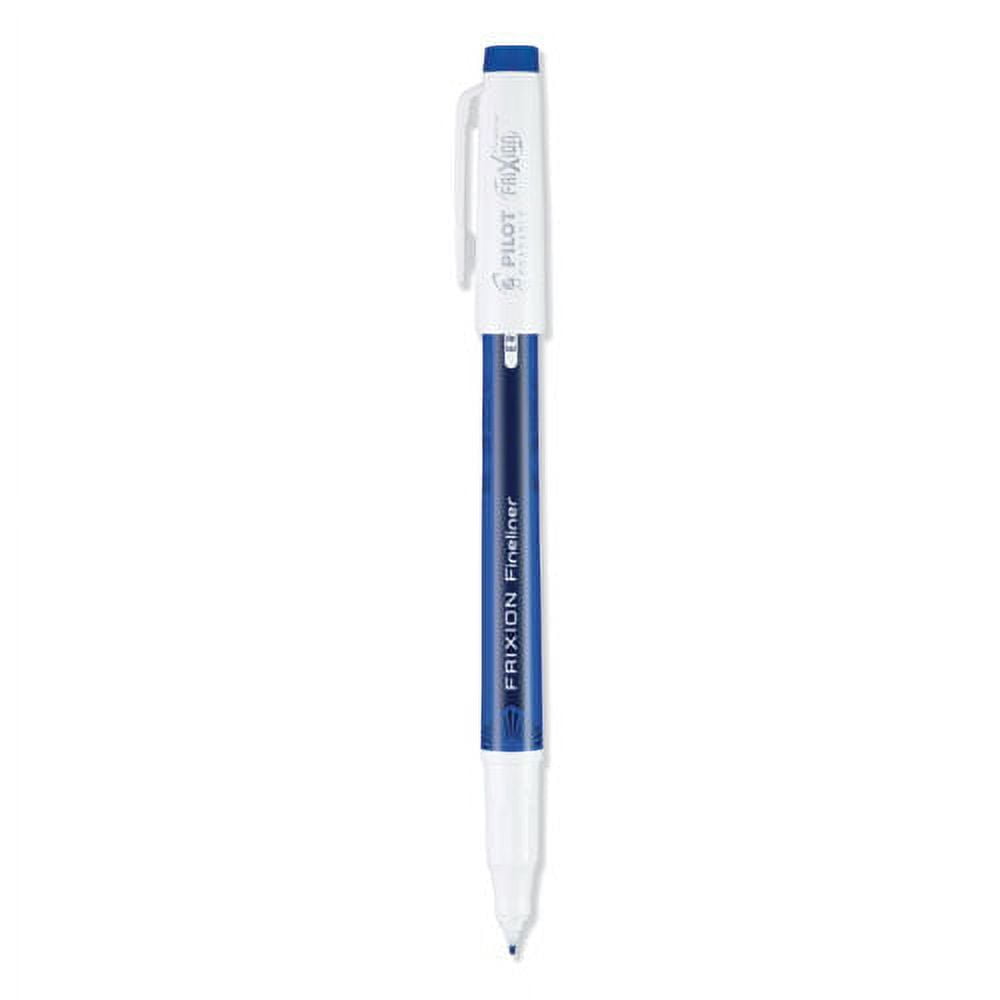 Pilot Frixion Fineliner Erasable Porous Point Pen, Stick, Fine 0.6 mm, Blue Ink Blue Barrel, Dozen Bundle of 2 Dozen