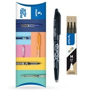Pilot Frixion Heat/Friction Erasable Rollerball Pen FR7 - 0.7mm - Wallet of 1 Pen + 3 Refills - Black