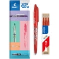 thumbnail image 1 of Pilot Frixion Heat/Friction Erasable Rollerball Pen FR7 - 0.7mm - Wallet of 1 Pen + 3 Refills - Red, 1 of 4