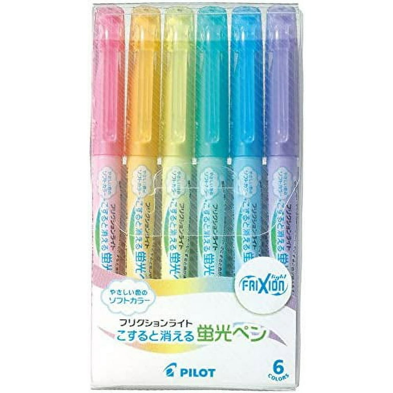 Pilot Frixion Light Soft Color Erasable Highlighter Pen, 6 Color Set  (SFL-60SL-6CS) 
