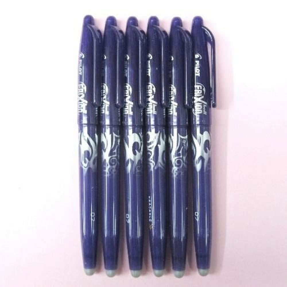 Pilot Frixion Purple Erasable 0.7mm Fine Point Roller Ball Gel Ink Pens - 6 Pack 31572