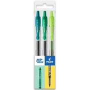 Pilot G-2 Retractable Gel Ink Rollerball Pens - 0.7mm Nib Tip - Wallet Set of 3 - Green Tones Set