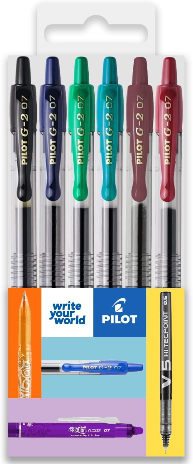 Pilot G2 07 Retractable Gel Ink Rollerball Pen 0.7mm Colour