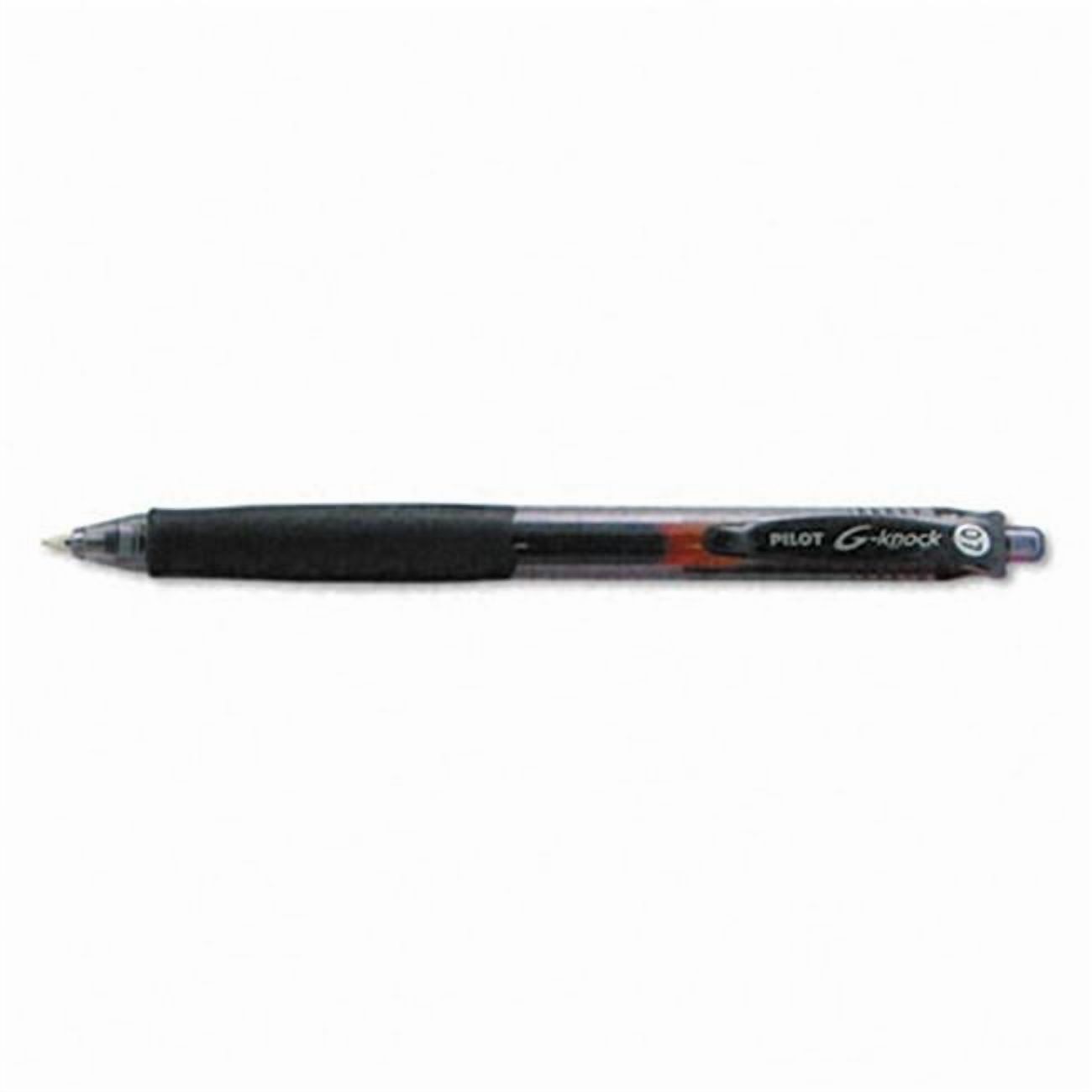Pilot  G-Knock BeGreen Retr Roller Ball Pen TRS Brl Black Ink Micro 0.4 mm Pack of 12 - Black