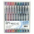 thumbnail image 1 of Pilot G-TEC-C Ultra Gel Ink Stick Pen, Assorted Ink, .4mm, 10 Count, 1 of 6