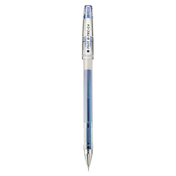 Pilot G-TEC-C Ultra Gel Ink Stick Pen, Blue Ink, .4mm, Dozen