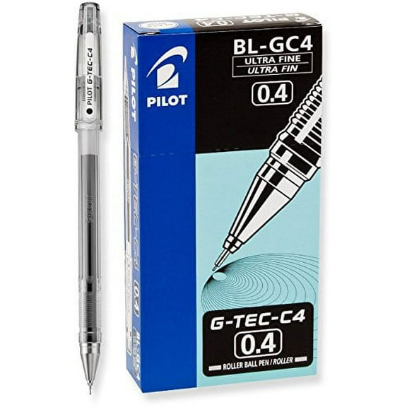 Pilot G-Tec-C Gel Rolling Ball Pens Ultra Fine Point, Black Ink 3-Dozen (35491)