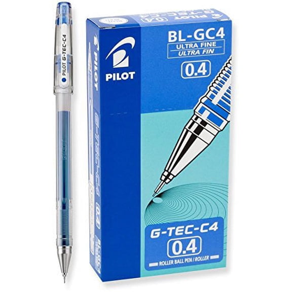 Pilot G-Tec-C Gel Rolling Ball Pens Ultra Fine Point, Blue Ink, 2-Dozen (35492)