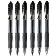 Pilot G2 07 Black Fine Retractable Gel Ink Pen Rollerball 0.7mm Nib Tip 0.39mm Line Width Refillable BL-G2-7 (6)