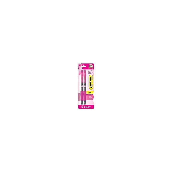 Pilot G2 BCA Retractable Gel Pens Fine Point Pink Ink 2/Pack (31312) 912182
