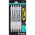 thumbnail image 1 of Pilot G2 Fashion White Collection Premium Retractable Gel Ink Rolling Ball Pen, Fine Point, White Barrel, Assorted Ink, 5 Count, 1 of 6