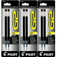 thumbnail image 1 of Pilot G2 Gel Ink Refill, 2-Pack for Rolling Ball Pens, Bold Point, Black Ink, Pack Of 3 = 6 Refills, 1 of 3