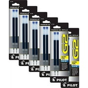 Pilot G2 Gel Ink Refill, 2-Pack for Rolling Ball Pens, Ultra Fine Point, Blue Ink (77288), Pack of 12 Refills