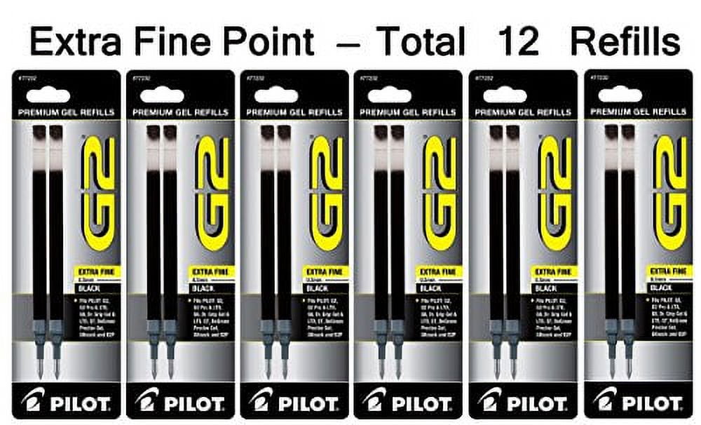 Pilot G2 Gel Ink Refill, 2-Pack for Rolling Ball Pens, Ultra Fine Point, Blue Ink (77288)