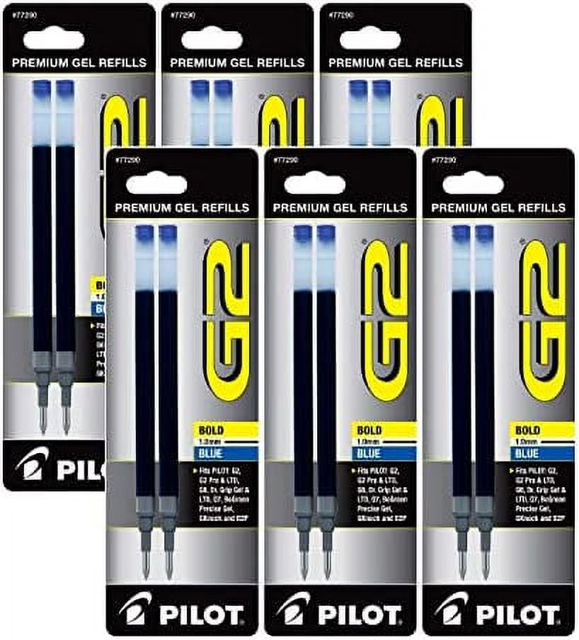 Pilot G2 GelInk Retractable Pen Ink Refills Bold Point 1.0 mm Pack of