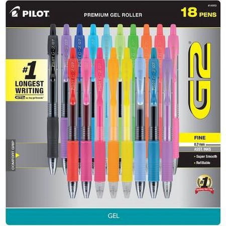 Pilot G2 Gel Pen, Fine, 0.7 mm, Assorted Ink Colors,18 Piece price history and forecast - Pilot Pilot